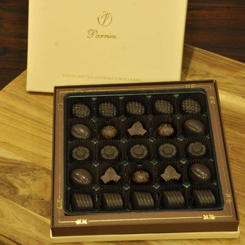 Parriez Chocolates box size 5x5