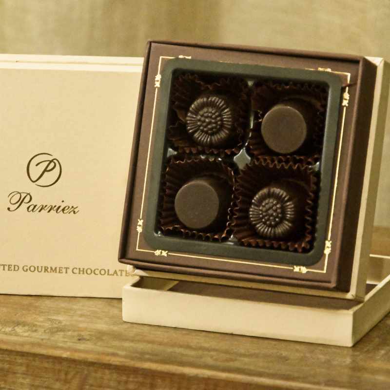 Parriez chocolate box, size 2x2, 4pc